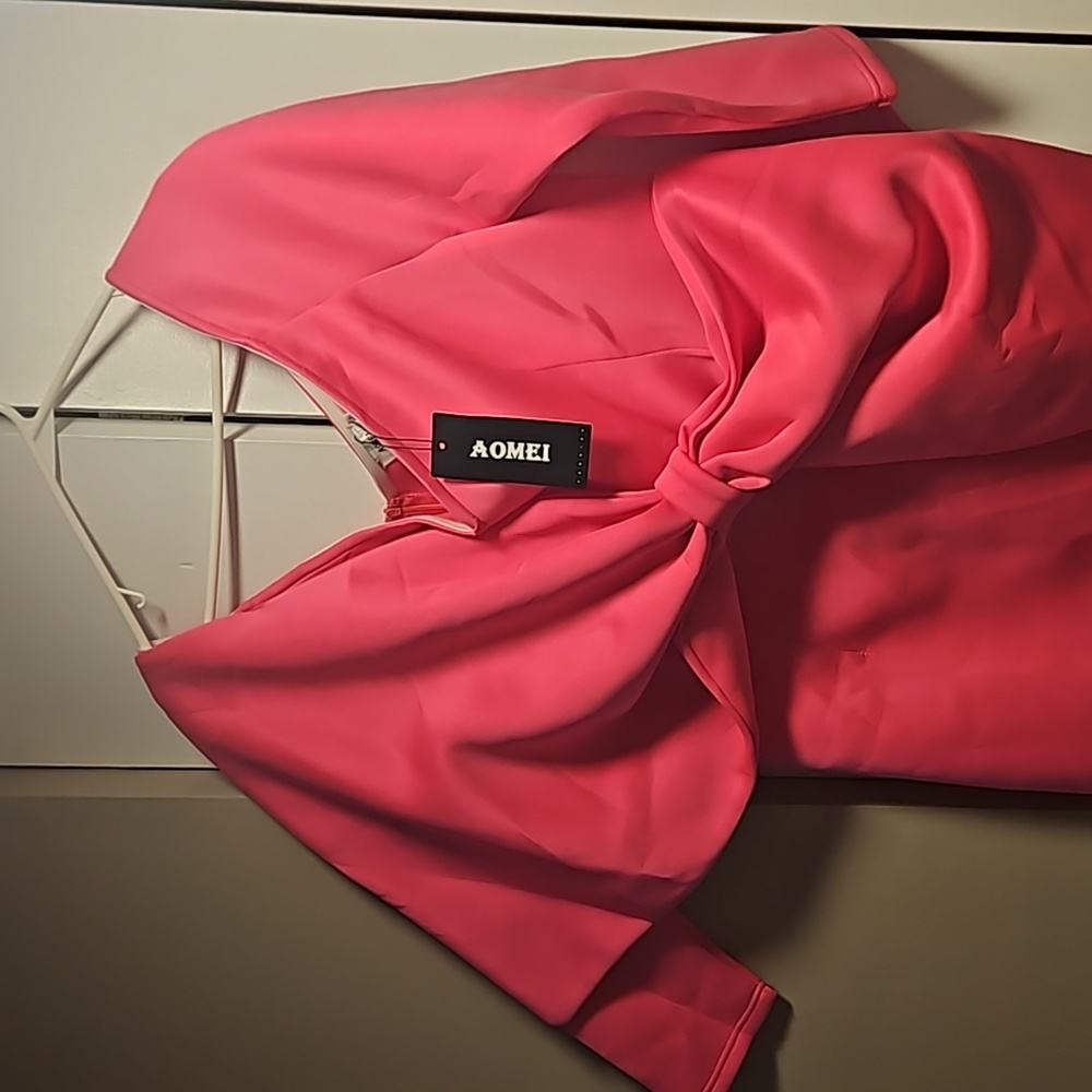 Hot Pink Full Length Aomei Dress.